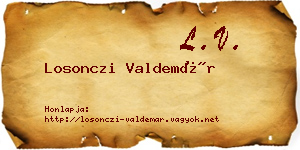 Losonczi Valdemár névjegykártya